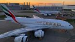 Emirates aircraft on runway